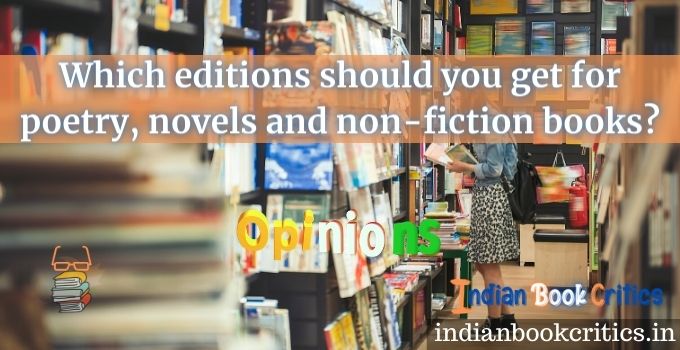 Editions for poetry novel non-fiction academic books India